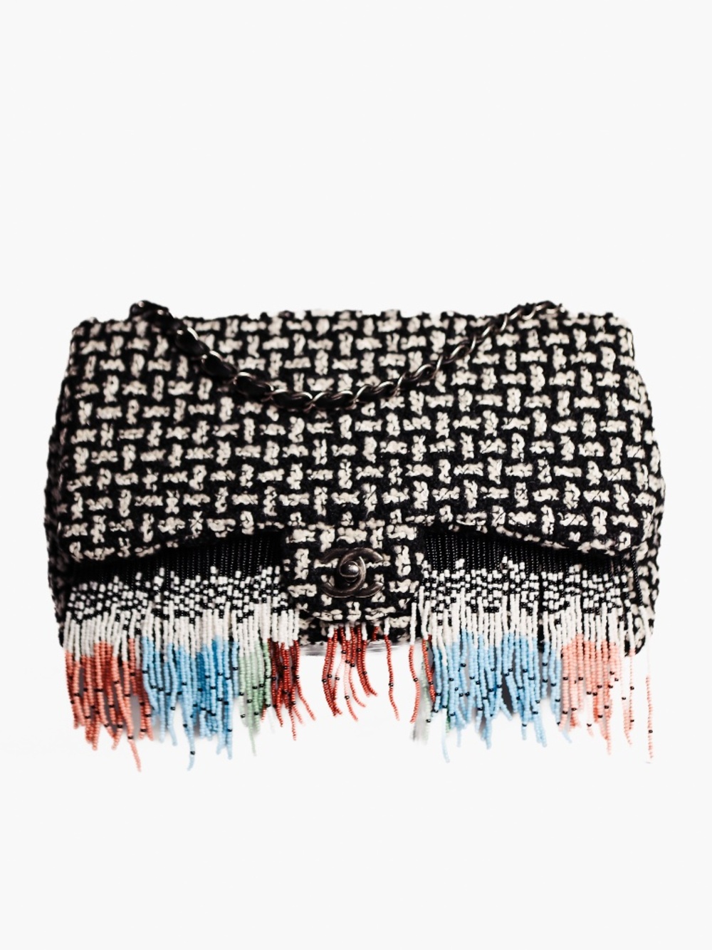 Chanel Paris-Dallas Fringe Tweed Flap Bag